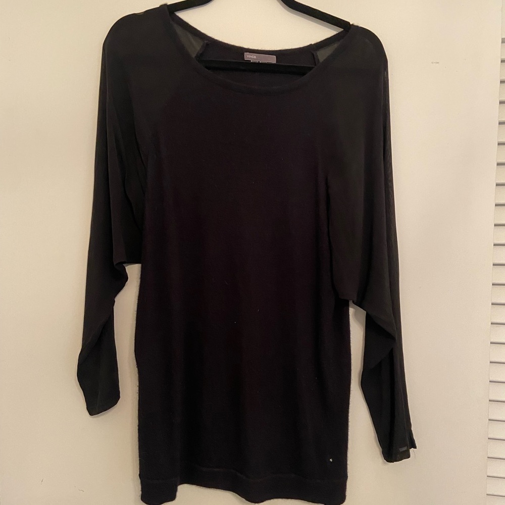 Vince Cashmere Sheet Sleeve Swetaer